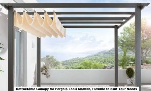 Retractable canopy for pergola