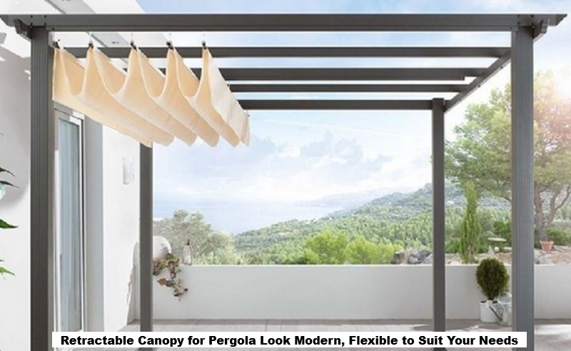 Retractable canopy for pergola